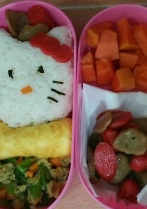 Foto resep Bento hello kitty