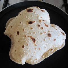 A picture of Chapathi/Roti - Soft version.