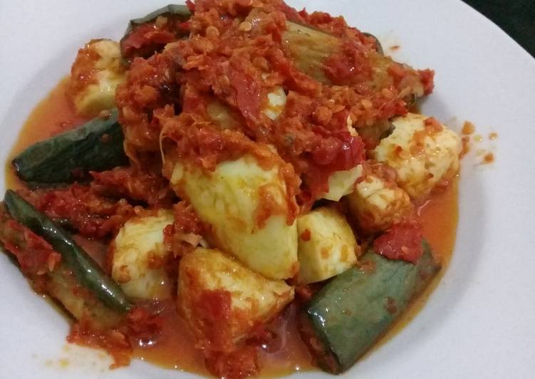 Balado terong putih telur
