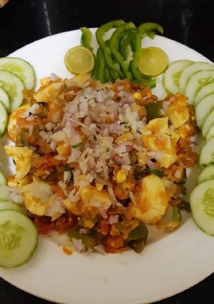 A picture of Boiled egg bhurji.