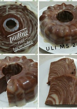 Foto resep Puding roti tawar zebra
