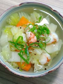Hình của món Canh cải thảo nấu tôm.