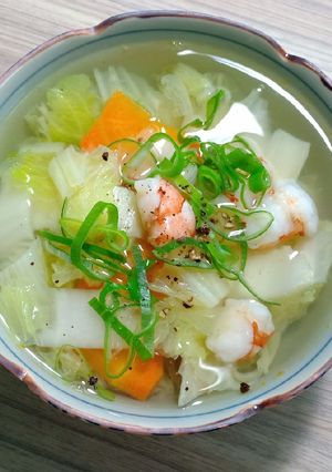 Hình của món Canh cải thảo nấu tôm.