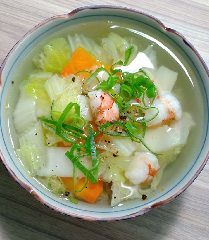 Hình của món Canh cải thảo nấu tôm.