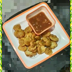A picture of Aloo ke pakore.
