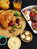 Cornucopia With Grilled Chicken, Veggies And Mixed Vegetable Pie