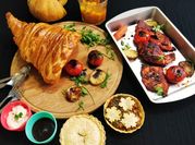 A picture of baked mixed vegetables