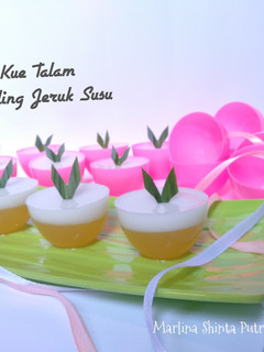 Foto resep Kue talam puding jeruk susu