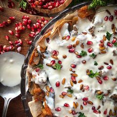 A picture of Light Eggplant Fatteh.