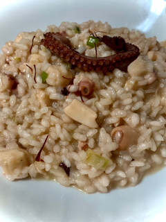 Una foto de Risotto de pulpo