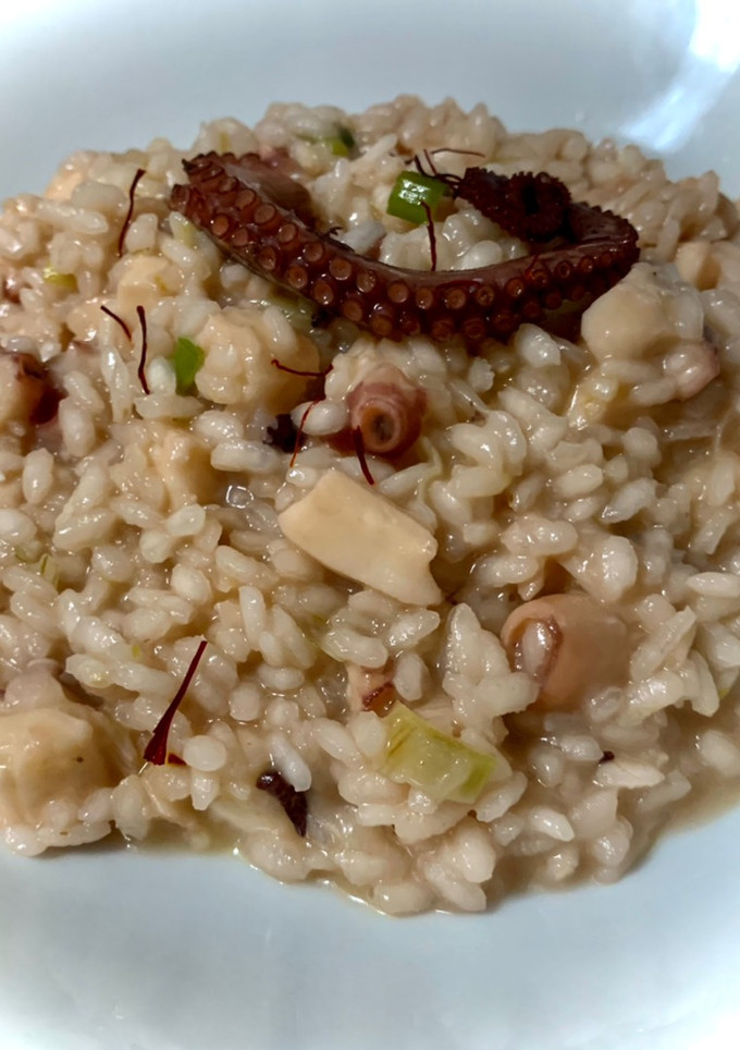 Una foto de Risotto de pulpo
