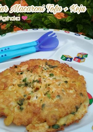 Foto resep Dadar Macaroni Tofu + Keju