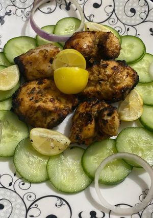 A picture of Chicken Angara kabab.