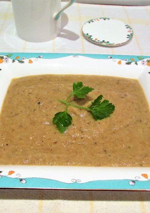 Una foto de Crema multivitamínica de verduras y kamut- diabetes