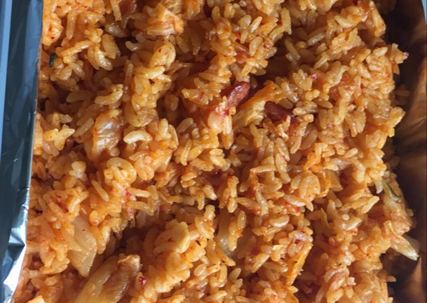 Nasi goreng bacon kimchi