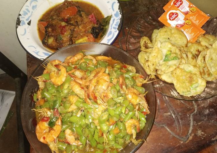 Tumis Udang Buncis sederhana