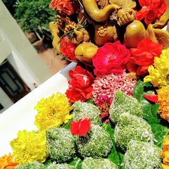 A picture of Paan Modak with Gulkand stuffing.