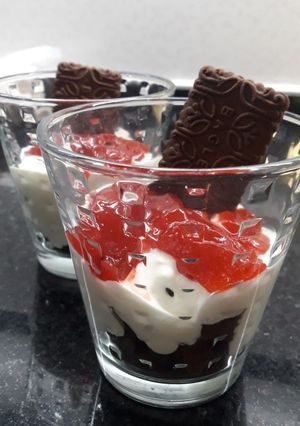 Una foto de Cheesecake en vaso