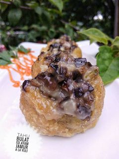 Foto resep Tahu bulat isi ayam jamur