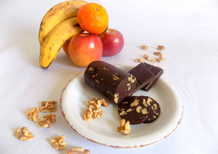 Salami de chocolate fácil y nutritivo