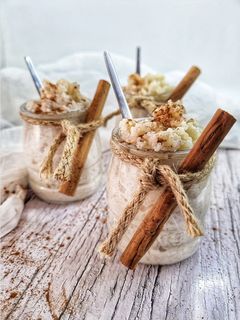 Una foto de Arroz con leche en microondas