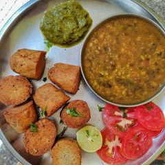 Dal Bati recipe|Rajasthani Dal Bati Churma Recipe A picture of Dal Bati recipe|Rajasthani Dal Bati Churma Recipe.