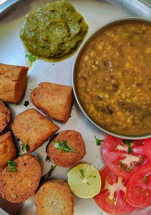A picture of Dal Bati recipe|Rajasthani Dal Bati Churma Recipe.