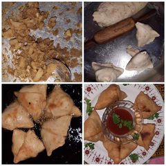 A picture of Homemade samosa.