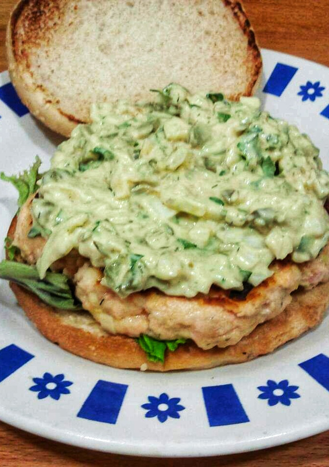 Una foto de Hamburguesa de salmón