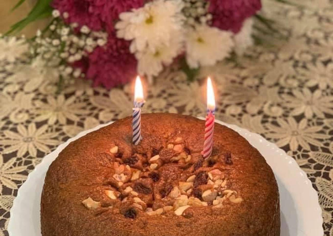 Wheat flour jaggery cake