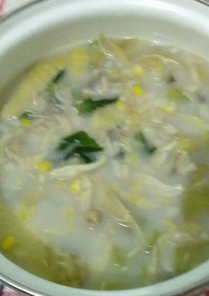 Foto resep Bening jantung pisang pake ceker ayam