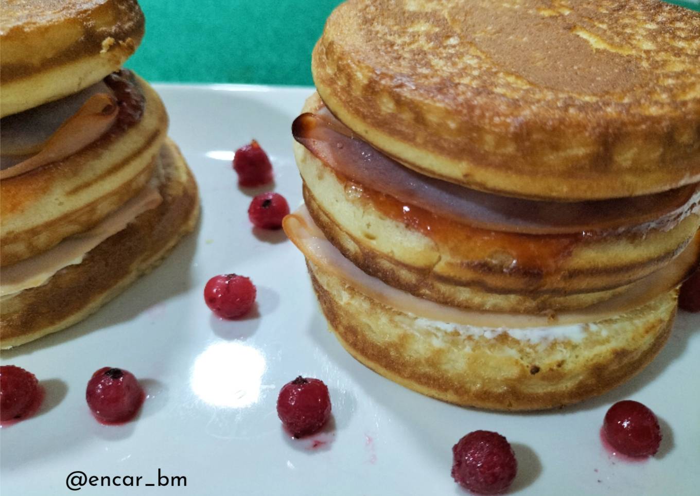 Sándwich especial con pancakes en airfryer