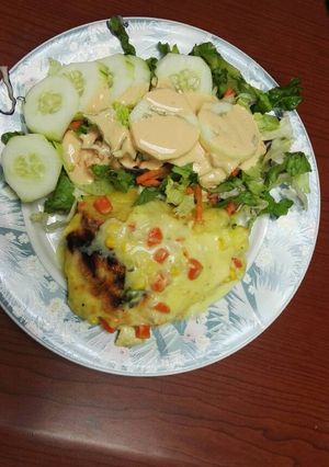 Una foto de Lasagna de pollo jardinero