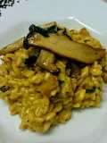 Risotto com cogumelos eryngui frescos