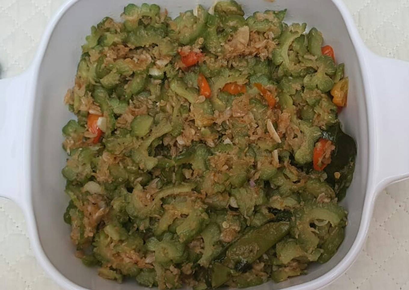 Tumis Pare Udang Rebon