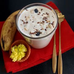A picture of Banana Smoothie/ Delicious And Nutritious Banana Shake!! Smoothie For Vrat And Upvaas 🔱🌺✨.