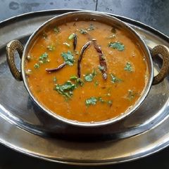 A picture of Dhaba style toor dal tadka.