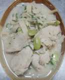 ต้มกะทิหน่อไม้สดใส่ไก่
