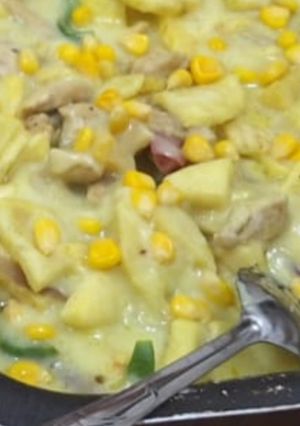 صورة لوصفة صينية بطاطا بكريمة وصدر دجاج