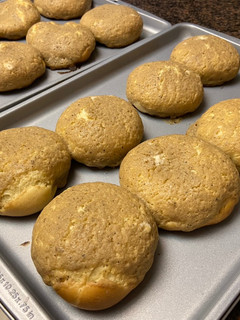 A picture of Roti Boy (coffee bun with butter & cheese filling).