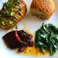 A picture of HasselBack Potatoes.
