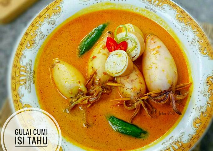 Resep Gulai Cumi Isi Tahu Oleh Icha Annisa Septiana - Cookpad