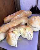 Pan casero relleno de queso
