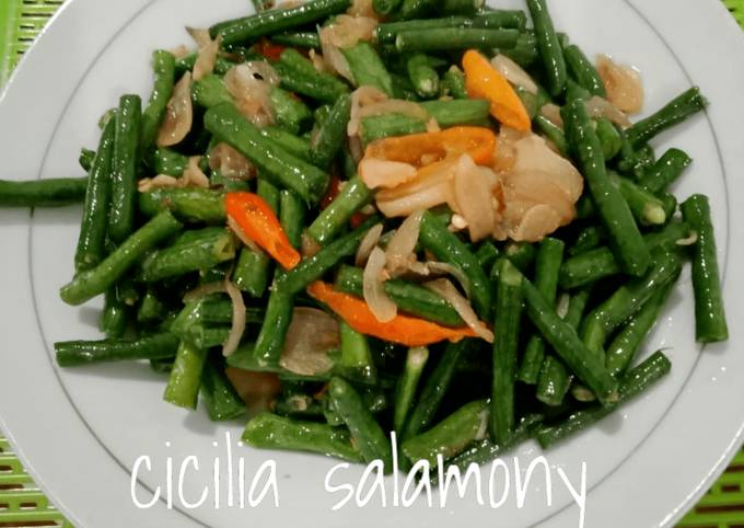 Resep Tumis Kacang Panjang oleh Cicilia Yustina Salamony - Cookpad