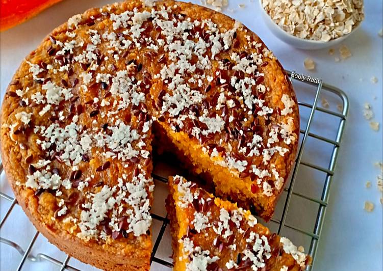 Simple Way to Make Yummy Vegan oats papaya cake