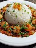 Enchilada de Camarones con Arroz blanco