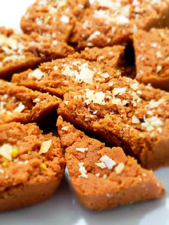 A picture of Coconut maysore pak.