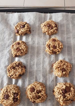 Une photo de Cookie flocon d'avoine/banane/chocolat