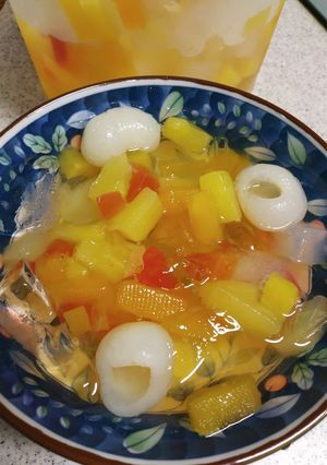 Foto resep Es jelly buah