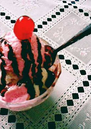 Foto resep Ice Cream with cerry